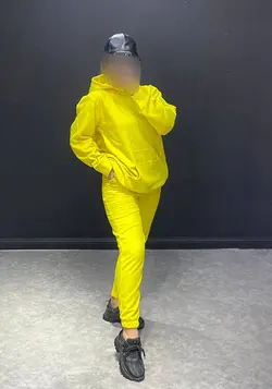 ست هودی+شلوار رنگی SL کد 144004