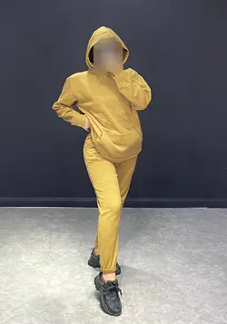 ست هودی+شلوار رنگی SL کد 144004