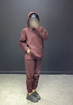 ست هودی+شلوار رنگی SL کد 144004