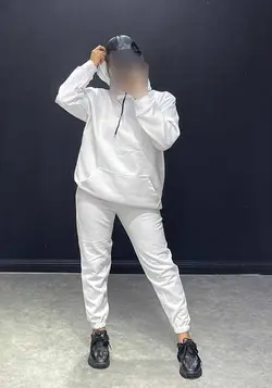 ست هودی+شلوار رنگی SL کد 144004