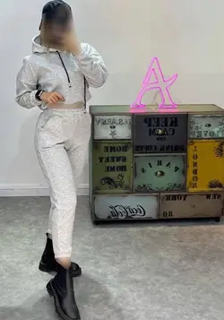 ست هودی کراپ+شلوار  کد 111006