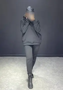 ست هودی+شلوار فینگردار LK کد 111008