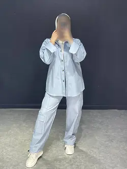 ست شومیز شلوار کارگوTB کد ۳۱۱۰۶۳