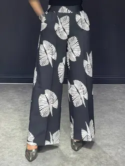 شلوار بگ‌‌ مازراتی طرح دار  کد 188062