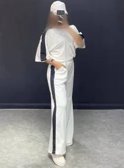 ست دورنگ بغل سفید TB کد 33010