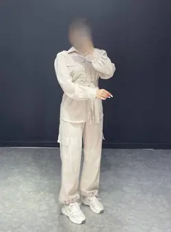 ست مانتو+شلوار کارگو‌ کمربنددارNE کد 311063