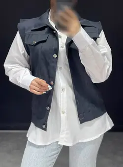 ست دو تیکه وست+شومیز کتان کد ۶۲۲۰۰۲