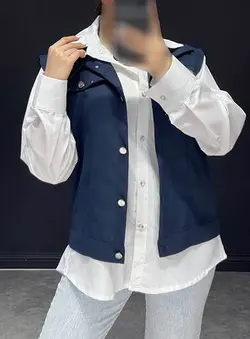 ست دو تیکه وست+شومیز کتان کد ۶۲۲۰۰۲