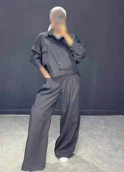 کراپ کت+شلوار بگ DELY کد ۶۶۰۰۰