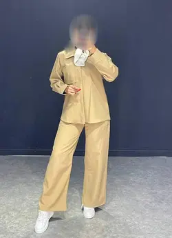 ست شومیز+شلوار بگNE کد ۶۴۴۰۱۰