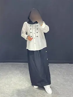 ست شومیز سفید+دامن رنگی بغل دکمهBJ کد ۱۰۱۰۳۶