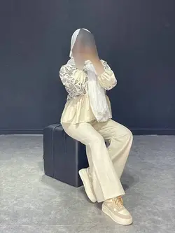 ست مانتو چین دار+شلوار بگNE کد ۱۲۲۰۰۴