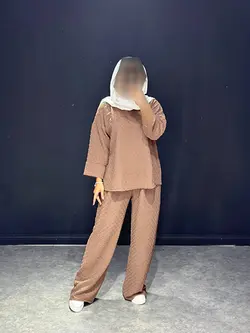 ست جلو بسته ابروبادی ژاکاردTB کد ۳۱۱۰۷۷