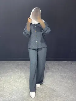 ست شومیز+شلوار ابروبادی ژاکاردTB کد ۳۱۱۰۷۷