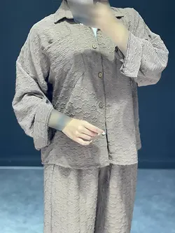 ست شومیز+شلوار ابروبادی ژاکاردTB کد ۳۱۱۰۷۷