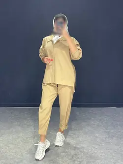 شومیز+شلوار پایین چسب کد۶۴۴۰۱۰