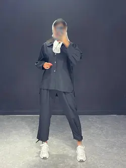 شومیز+شلوار پایین چسب کد۶۴۴۰۱۰