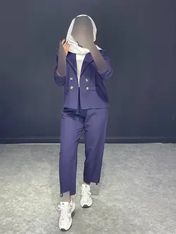 کت+شلوار لینن چهاردکمهBJ کد ۱۰۱۰۳۶