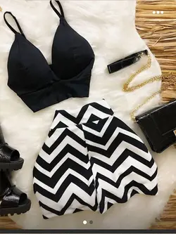 ست تاپ+دامن Wave کد ۳۳۳۰۰۱