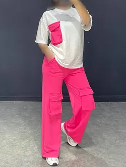 ست تی شرت+شلوار کارگو TR کد ۳۳۰۰۹