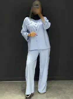 ست شومیز+شلوار سه دکمهNE  کد ۱۲۲۰۰۶