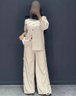 ست شومیز+شلوار سه دکمهNE  کد ۱۲۲۰۰۶