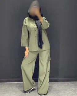 ست شومیز+شلوار سه دکمهNE  کد ۱۲۲۰۰۶