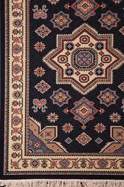 گلیم کد J11 زمینه رنگ سرمه ای