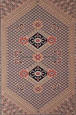 گلیم کد J03 زمینه رنگ موشی