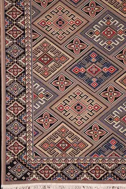 گلیم کد J04 زمینه رنگ موشی
