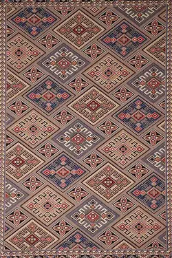 گلیم کد J04 زمینه رنگ موشی