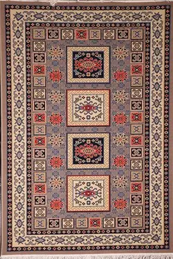 گلیم کد J06 زمینه رنگ موشی