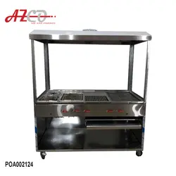 فر ساندویچی پنج کاره با هود و شیشه و چرخ