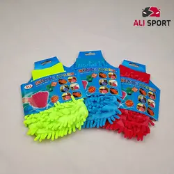 دستکش ماکارونی یا دستمال گردگير microfiber super mitt - علی اسپرت