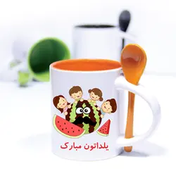 لیوان سرامیکی قاشق دار - الماس شهر