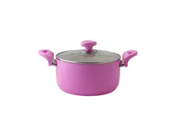 قابلمه تفلون عروس پارمیس سایز 32 - قابلمه درب پیرکس ارزان