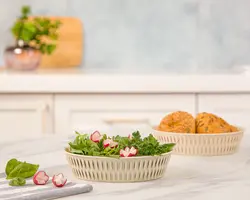 سبد سبزی بیضی بامبو لیمون - سبد سبزی زیبا و ارزان | فروشگاه الوصبا