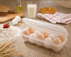 جا تخم مرغی یاس درب دار 10 عددی لیمون - جا تخم مرغی لیمون | الوصبا