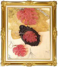 ست برگ انجیری با شاین صورتی