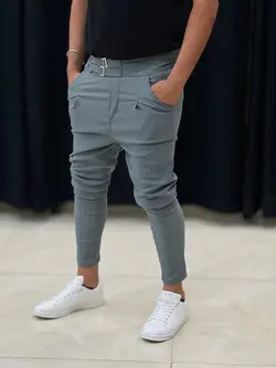 سگک دکمه طوسی