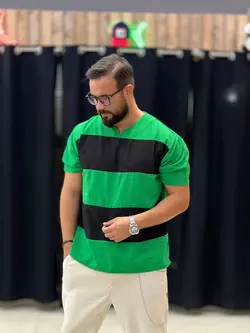 تیشرت کوبایی سبز مشکی