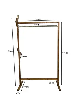 رگال چوبی بغل رخت آویز