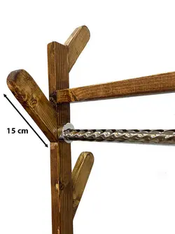 رگال چوبی بغل رخت آویز