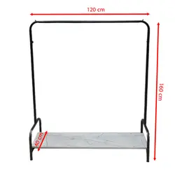 رگال ساده کف MDF فلزی مشکی AB3