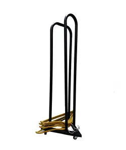 چوبکار جمع کن چرخ دار (هلالی) فلزی مشکی