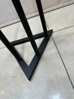 چوبکار جمع کن چرخ دار (هلالی) فلزی مشکی