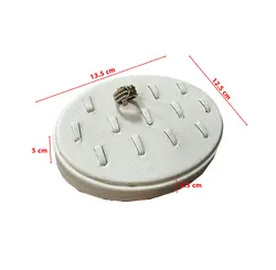 سینی انگشتر 13 گیره بیضی سفید P1