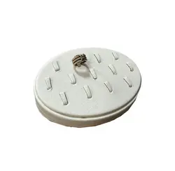 سینی انگشتر 13 گیره بیضی سفید P1