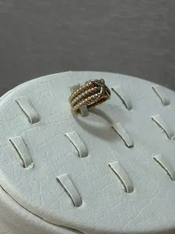 سینی انگشتر 13 گیره بیضی سفید P1