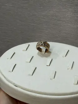 سینی انگشتر 13 گیره بیضی سفید P1